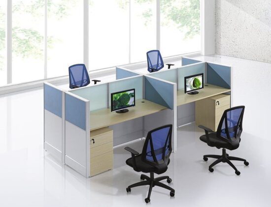 4 person linear workstation FHW 007