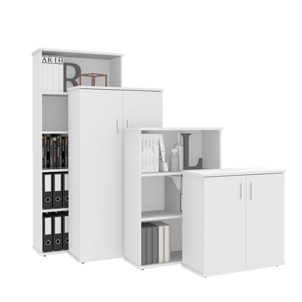 2 Tier Bookcase with Doors TBO 002 for books and reference storage – alternate product view 2