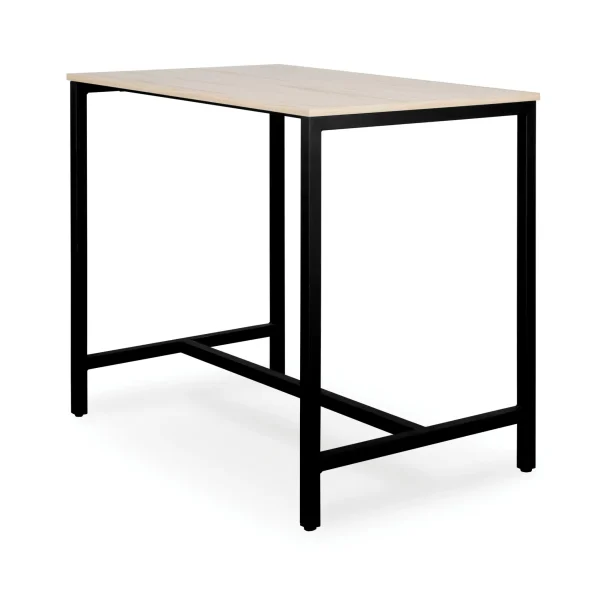 Concept Standing Table – Black Frame & Natural Oak for height-flexible workstations