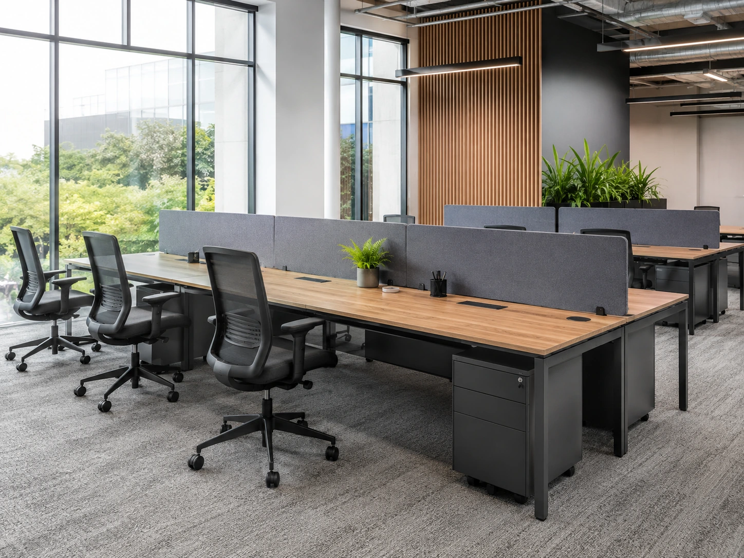 Open Plan Cluster Desks - Workstations
